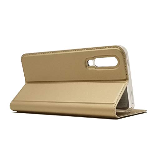 Custodia Portafoglio In Pelle PU Con Chiusura Magnetica Per Huawei P30, Stile Business, Funzione Stand, Colore DT Gold