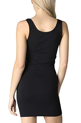 NIKIBIKI Women Seamless Wide Strap Long Tank Top Dress, Made in U.S.A, One Size3