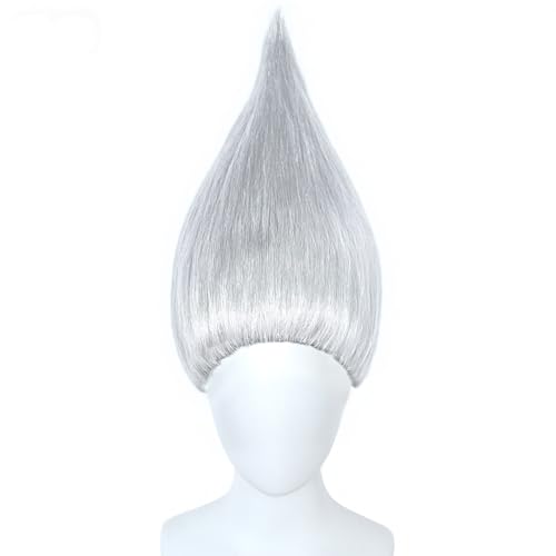 Image of JoneTing Pure Silver Wig for Men Silver Straight Cosplay Wigs for Party