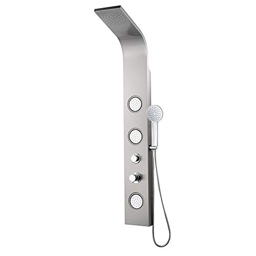 TUBO FLESSIBILE: acciaio inox da 150 cm con doppia aggraffatura | MISURE CONFEZIONE: 155,5 X 21,5 X 15/48 cm