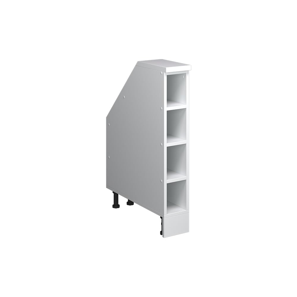 Vicco Armadio per tetto spiovente Rion, Bianco, 15 x 81.8 cm con 4 scomparti, carcassa 60 cm profondità, adatto per il salvaspazio sotto tetti spioventi