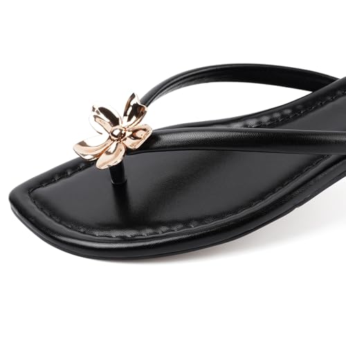 Image of DREAMSTORY Womens Beaded Flip Flops Beach Jeweled Thong Sandals | Open Round Toe, Slip on, Colorful Gemstones Embellished, Fashionable Summer Beach Style, Casual Flat Studded Shoes