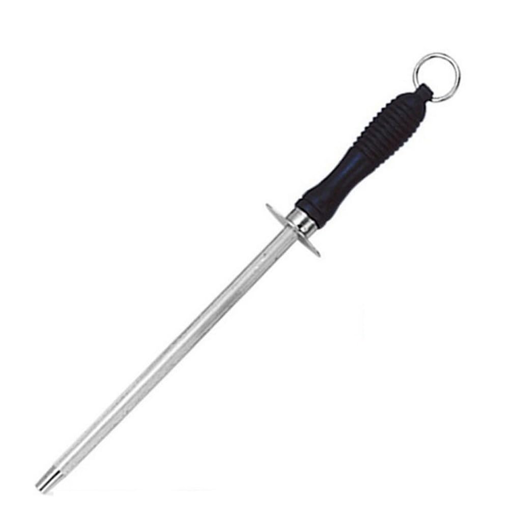 Generic Knife Sharpener Carbon Steel Sharpening Rod With ABS Handle Kitchen Knives Sharpening Tools Sharpener Stone Tool Silver