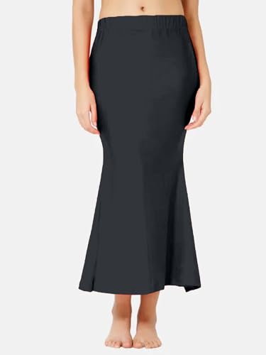 Image of Selvia Women's Lycra Blend Solid Elastic Side Slit Straight Saree Shapewear Petticoat || Saree Shapewear for Women|| Saree Petticoat for Women