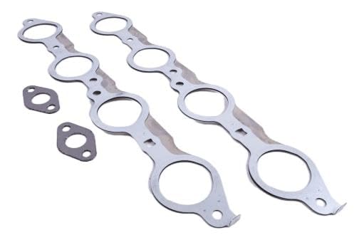 Image of Header Gasket Pair 12617944 W /12 Bolts Compatible with Chevrolet Silverado 1500 2500 Sierra LS1 4.8 5.3 5.7 6.0 6.2L Pontiac Vehicle LS MLS LQ4 LQ9 LM7 12558573 12600530