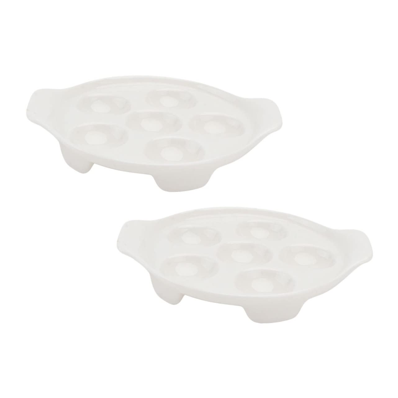 BEBEMOKO Snail Baking Plate Set Ceramic Escargot Shells Casserole Cookware Baking Supplies Dishwasher Safe