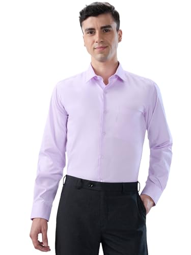 Image of Park Avenue Men Modern Slim Fit Structure Pattern Cotton Polyester Blend Semi Cutaway Collar Full Sleeve Formal Shirt