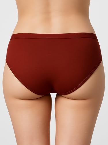 Image of Women's Soft Cotton Mid-Rise Bikini Briefs | Pack of 2 | Seamless Feel | Stretchable & Breathable Everyday Underwear | Comfortable Fit