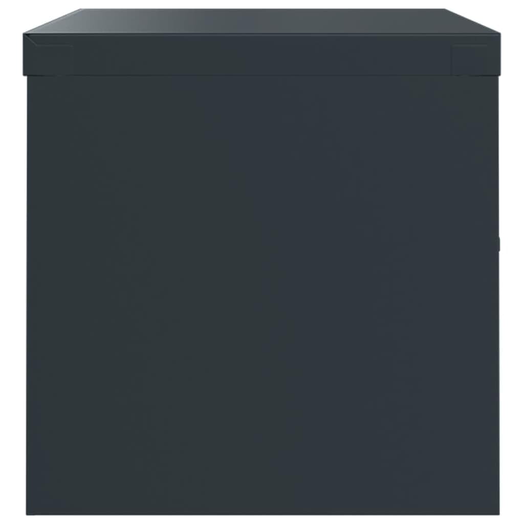 Armadio Classificatore Antracite in Acciaio Verniciato a Polvere 90x40x40 cm con Serratura e Chiavi, Mobile da Ufficio Resistente per Documenti, Sistema di Archiviazione
