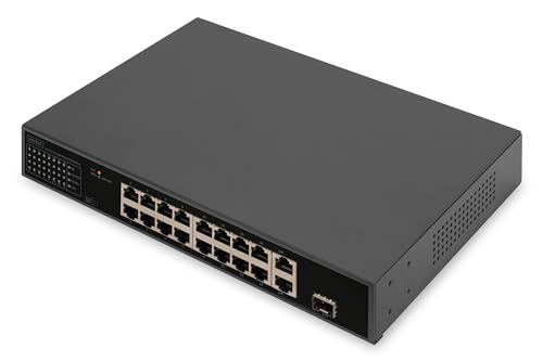 Digitus 16 Port Fe Poe Switch - 2 Ge Uplinks (rj45 / Sfp) - Unmanaged - Gigabit Ethernet (10/100/1000) - Vollduplex - Power Over Ethernet (poe) - Rac