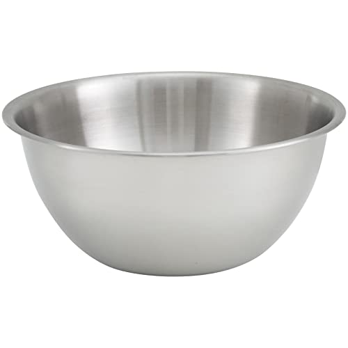 Set de 2 tazones de acero inoxidable Winco 13 y 8 cuartos miniatura 2