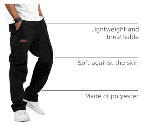 PLEPAN Men's Cargo Sweatpants