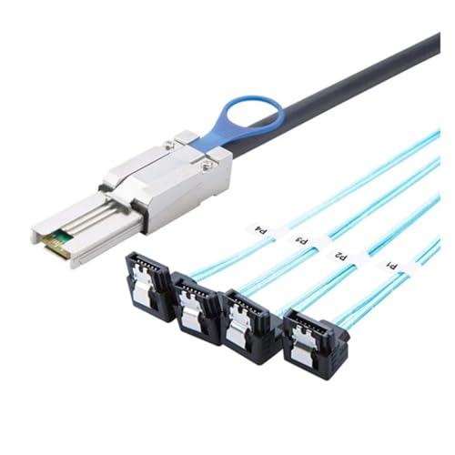 Adaptador cable divisor disco duro 0.5m SFF-8088 a SATA miniatura 4