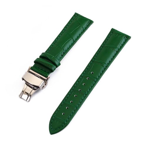 [LZVTWXJPW] 12 14 16 18 19 20 21 22 24mm Leather Watch Strap With Butterfly Buckle For Watch Band Watch Accessories With Tool(Gr