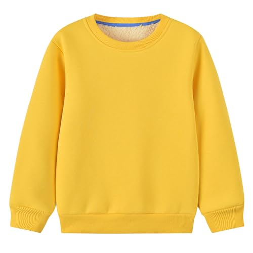 Winter Fleece Sweatshirt for Boys Girl Casual Long Sleeve Crew Neck Sherpa Shirts Lightweight Loose Fit Blouses