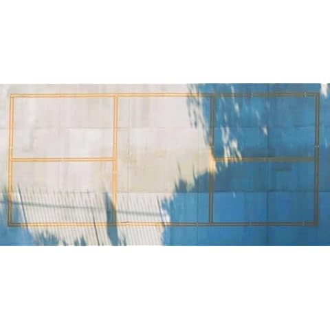 Pickleball Full Court Stencil | 20' x 44' USAPA Regulation Size (+/- 0.25") | No Paint Included | Only 8 Pieces for Fast & Simple Set Up | Clean & Straight Lines Cover