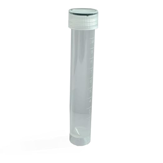 10 Piece 10ml Transparent Plastic Vial Tube with Screw Caps,