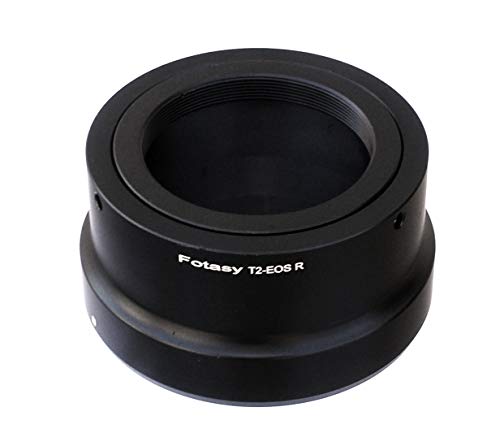 Image of Fotasy Adjustable T Mount Lens to Canon EOS R Adapter, Fits T /T2 Mount Telephoto Lens & Canon EOS R /RP Mirrorless Camera