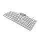 CHERRY KC 1000 SC, Kabelgebundene Security-Tastatur mit integriertem Kartenleser, Deutsches Layout (QWERTZ), Plug & Play (USB-A), Flaches Design, Weiß-Grau