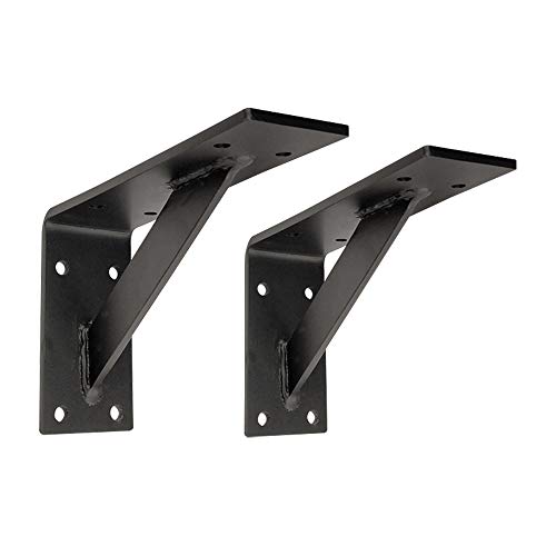 GMF Escuadras para Estanterias De Hierro, Soportes para Estantes Armario, Soporte De Estante 645x 380mm, 1 Par Soporte De Angulo Recto, Carga 250kg, con Tornillos, 12 Tamaños