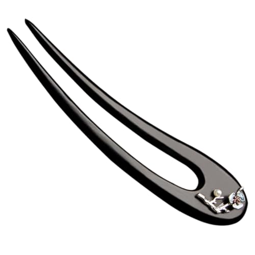 healvian 檀木製字ヘアフォーク 髪しっかり固定 太く長い髪向け 和風デザイン 結婚式 パーティー用ヘアアクセサリー