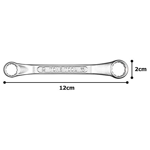 トネ(TONE) ショートめがねレンチ(45°) HPM46-1012 二面幅10×12mm 5枚目