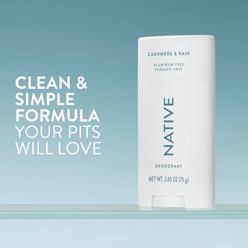 Image of Native Deodorant Contains Naturally Derived Ingredients, 72 Hour Odor Control, Deodorant for Women and Men, Aluminum Free, Cashmere & Rain 2.65oz