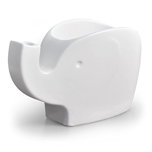 Genuine Fred OLIVER Ceramic White Elephant Tidbit Bowl, Snack & Serving Bowl for olives, pistachios, candy, and more. Charming serving piece and great hostess gift.