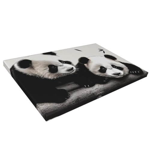 Tableau panda mignon 40x61 cm de décoration murale HD - 7