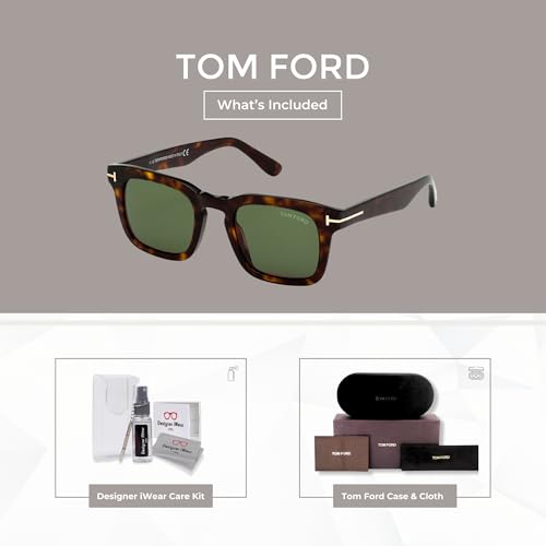 Tom Ford Dax FT0751 Square Sunglasses for Men +BUNDLE with ACCESSORY EYEWEAR KIT2