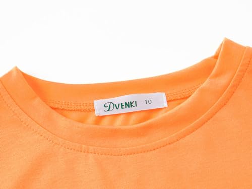 Image of Dvenki Girls Graphics Crop Short Sleeve Crewneck Tee Size 6-18 | soft cotton blend fabric, cropped short hem, fun graphic print, casual summer tops for school and vacation