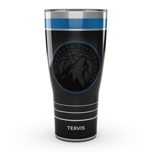 Tervis Traveler NBA Minnesota Timberwolves - Night Game Triple Insulated Tumbler Travel Cup Keeps Drinks Cold & Hot, 30oz, Stainless Steel