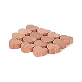 Echtes Zedernholz Compactor Set 15 x Mottenabwehrenden Zedernholz-Herzen für Schubladen Braun 2.5 x 2 x H.1 cm CED025