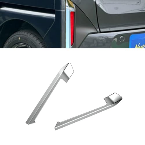 KMONDER ダイハツ 新型 ムーヴ パーツ LA850S LA860S リアリフレクターガーニッシュ リアフォグランプカバー メッキパーツ ガーニッシュ 外装 パーツ カスタム アクセサリー ドレスアップ 車種専用設計 (メッキ仕上げ)