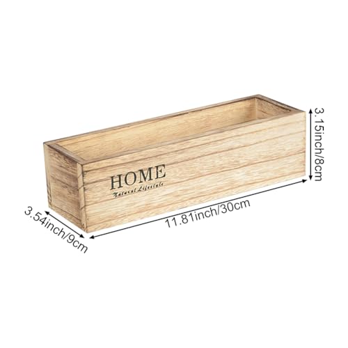 Pot de fleurs rectangulaire modulable en bois et micro-paysage - 8