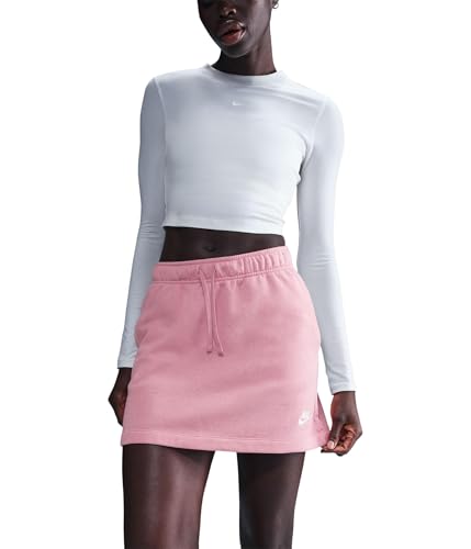 Nike Sportswear Club Fleece jupe mi-rose coupe standard molleton brossé femme