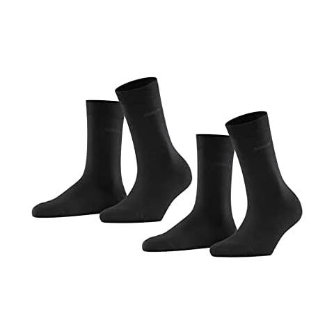 ESPRIT Women's Cotton Plain Calf Socks 2 Pairs Cover