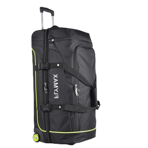 30" Large Suitcase Wheeled Duffle Bag Travel Holdall on Wheels 90L Lightweight Soft Shell on 2 Wheels Check in Luggage