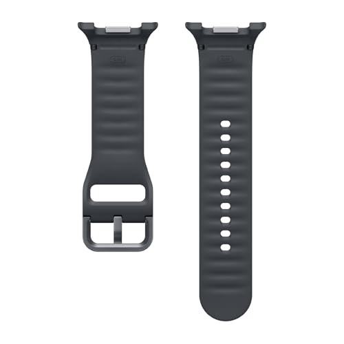 Image of Samsung Galaxy Watch 8 Series Sport Band, Rubber, Dynamic Lug System, Flexible Fit, Breathable, Compatible with Galaxy Watch 8 and Watch 8 Classic, S /M Dark Gray
