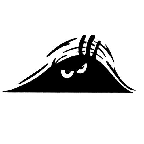 Preisvergleich Produktbild ZengBuks Lustige spähende Monster-Karosserie-Styling-Aufkleber entfernbarer wasserdichter Aufkleber-LKW-Beleuchtung-Auto-Stylin... - Schwarzes