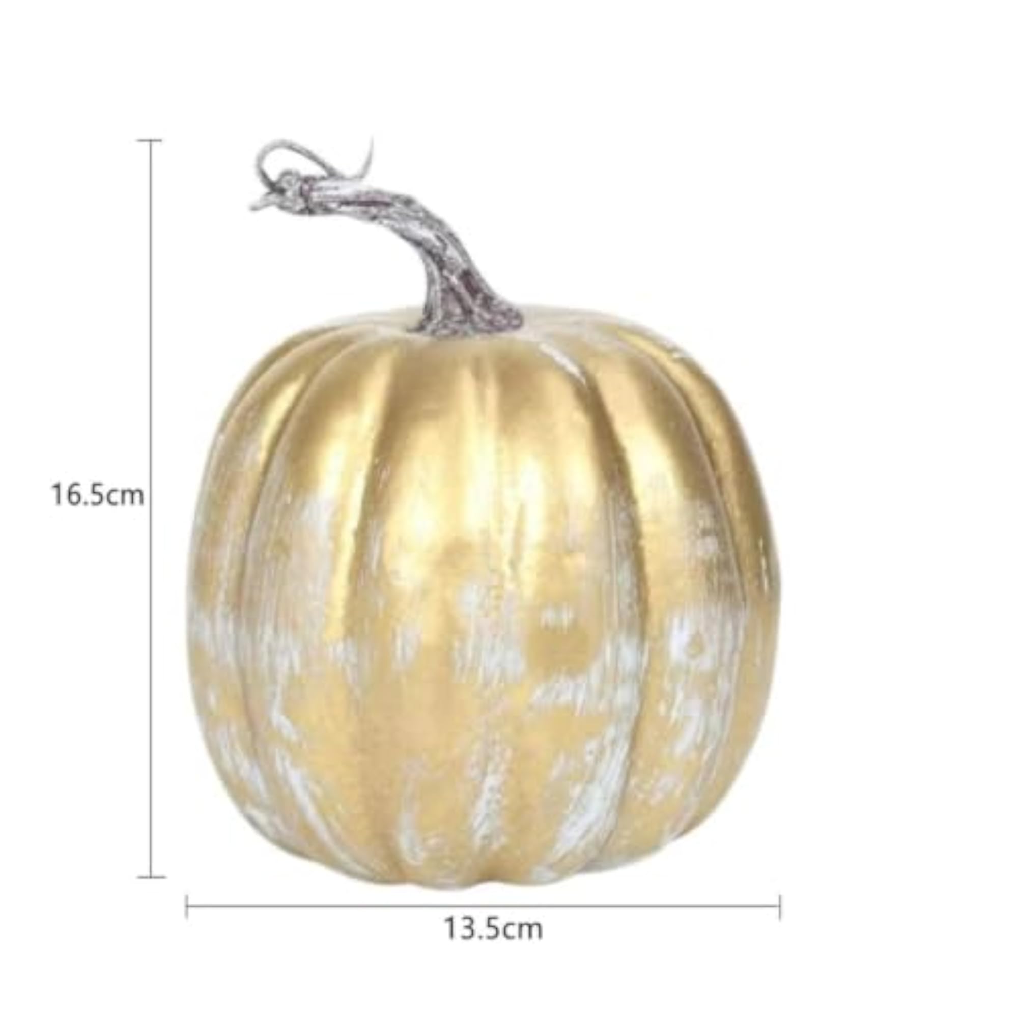 4 Pieces Shimmering Gold Artificial Pumpkin Models