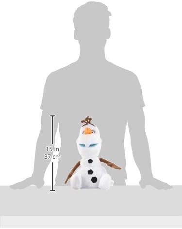 Diagram showing Olaf's dimensions: 15 inches (37 cm) tall.