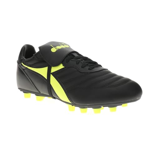 Diadora Mens Brasil Lt T Mdpu Soccer Cleats - Black, Yellow2