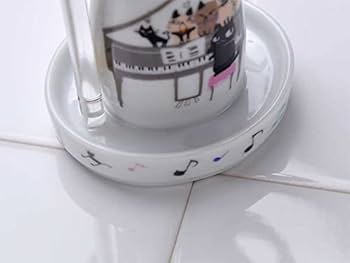 Amazon｜Shinzi Katoh シンジカトウ 歯ブラシ立て 4本 猫MUSIC