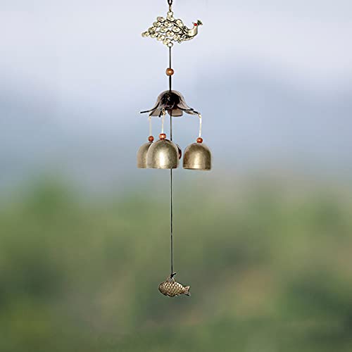 Hooshing Lucky Peacock Wind Chimes Small Metal Garden Bells Feng Shui Decor For Home Garden Yard Patio Gift For Mother #TOP3