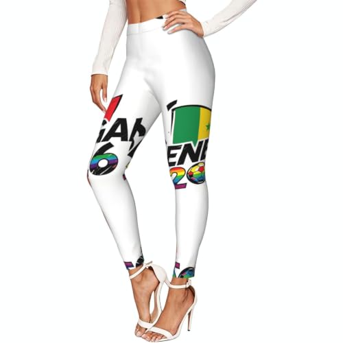 Pantalones elásticos estampados Senegal opacos y transpirables para fitness