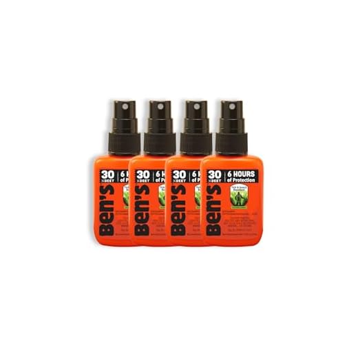 Ben's Lot de 4 spray anti-moustiques, tiques et insectes 30% DEET 37 ml