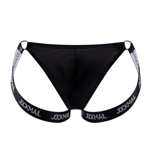 Men's Ice Silk Jockstrap Low Waist Breathable Thong Underwear Workout Jock Strap Comfortable Briefs for Men3