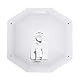 POWER SAT - Flachantenne Satellitenschüssel, 1 Anschluss/2 Anschlüsse/ 4 Anschlüsse, ideal für Satelliten-TV, robuste kompakt Satellitenantenne, die Mietwohnung und Camping Wohnwagen (Quad LNB)