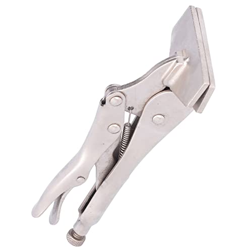 Alicate de bloqueio com boca plana, alicate de folha ajustável para dobra de metal e quebra e crimpa